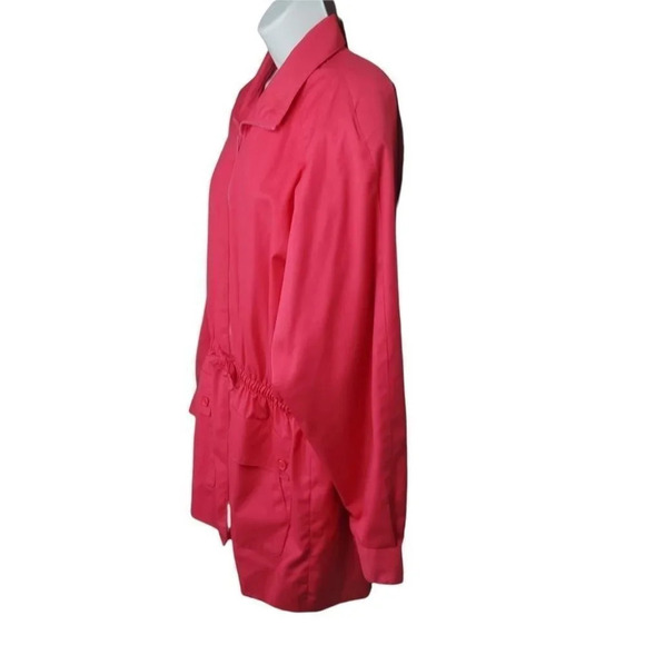 Vintage Tabi Shirt  Coat Jacket Wind Resistant Oversized Fit Pink 14 - Picture 4 of 8